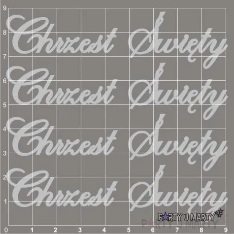 scrapki beermata napis chrzest swiety 92x23 mm 4 szt