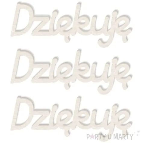 scrapki beermata napis dziekuje 70x25 mm 3 szt