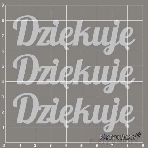 scrapki beermata napis dziekuje 80x25 mm 3 szt