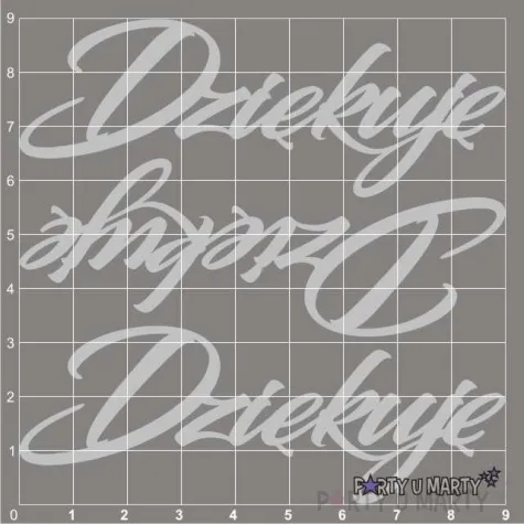 scrapki beermata napis dziekuje 90x33 mm 3 szt