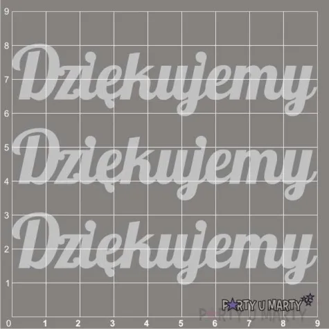 scrapki beermata napis dziekujemy 90x21 mm 3 szt