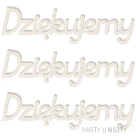 scrapki beermata napis dziekujemy 90x24 mm 3 szt