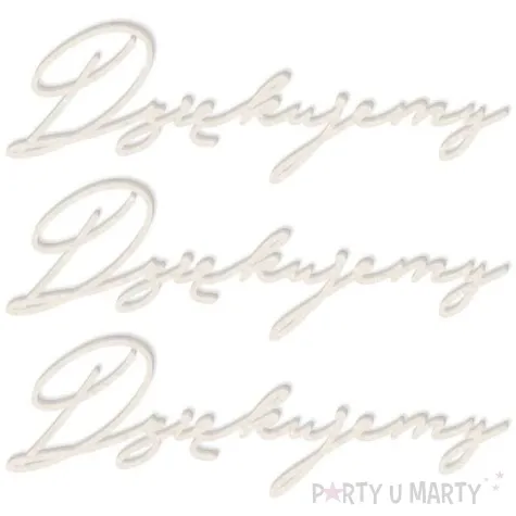 scrapki beermata napis dziekujemy 92x29 mm 3 szt