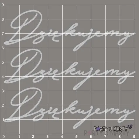 scrapki beermata napis dziekujemy 92x29 mm 3 szt
