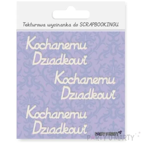 scrapki beermata napis kochanemu dziadkowi 129x15 mm 3 szt
