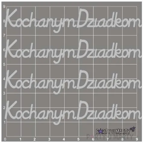 scrapki beermata napis kochanym dziadkom 99x17 mm 4 szt