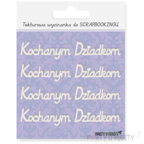 scrapki beermata napis kochanym dziadkom 99x17 mm 4 szt