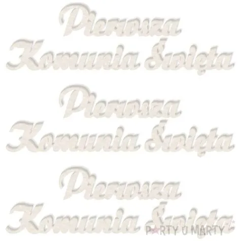 scrapki beermata napis pierwsza komunia swieta 91x28 mm 3 szt