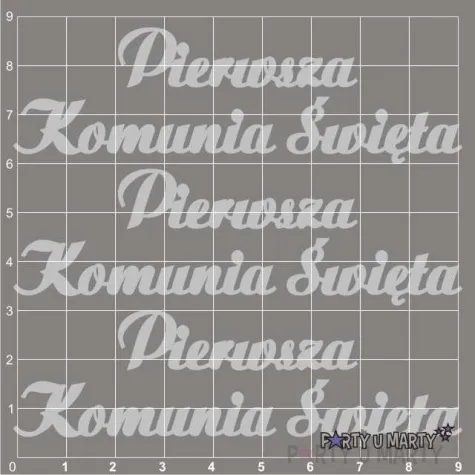 scrapki beermata napis pierwsza komunia swieta 91x28 mm 3 szt