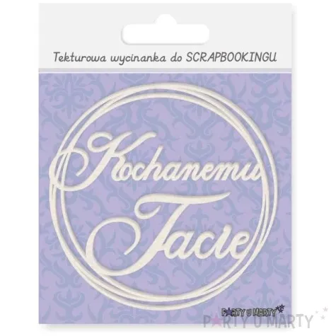 scrapki beermata napis ramka kochanemu tacie 90x90 mm