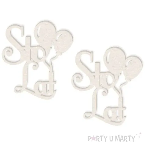 scrapki beermata napis sto lat balony 50x55 mm 2 szt