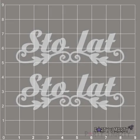 scrapki beermata napis sto lat deco 75x25 mm 2 szt