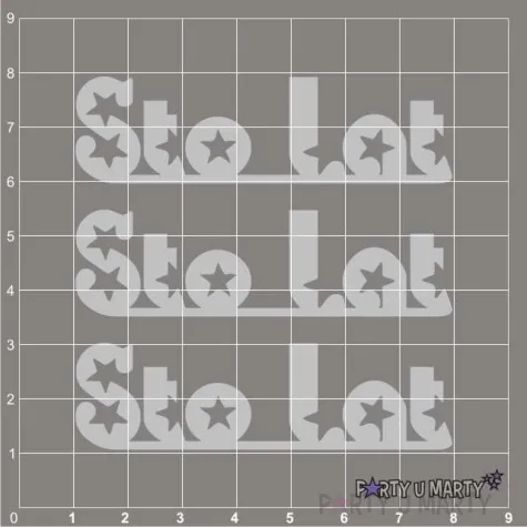 scrapki beermata napis sto lat gwiazdki 69x19 mm 3 szt