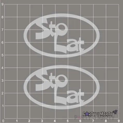 scrapki beermata napis sto lat oval 60x35 mm 2 szt