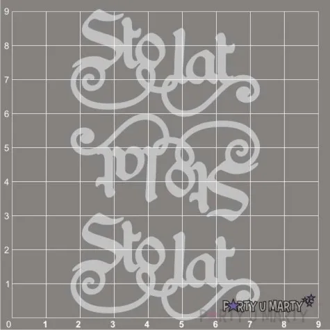 scrapki beermata napis sto lat vintage 55x31 mm 3 szt
