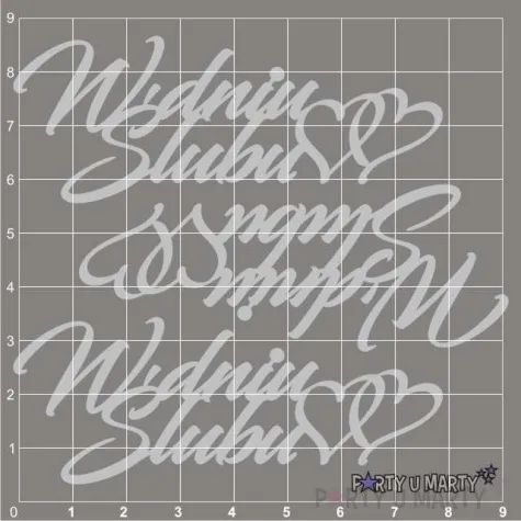 scrapki beermata napis w dniu slubu 80x31 mm 3 szt