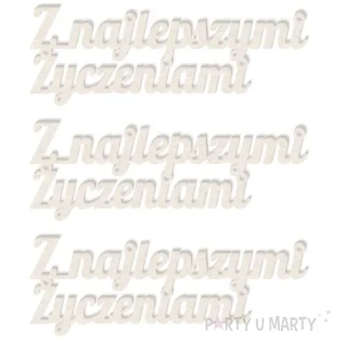 scrapki beermata napis z najlepszymi zyczeniami 85x30 mm 3 szt