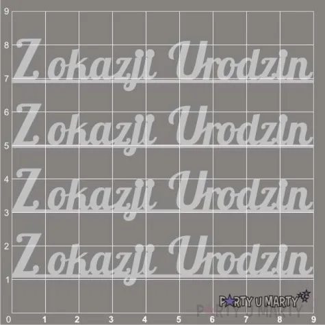 scrapki beermata napis z okazji urodzin 90x15 mm 4 szt
