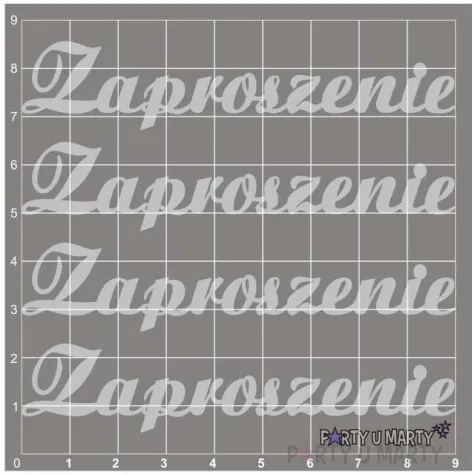 scrapki beermata napis zaproszenie 90x18 mm 4 szt