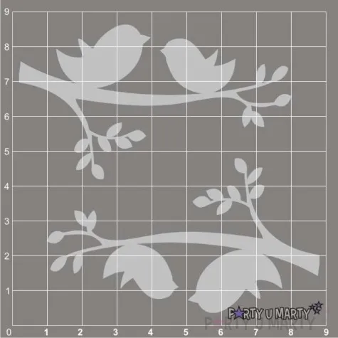 scrapki beermata ptaszki na galezi 78x44 mm 2 szt