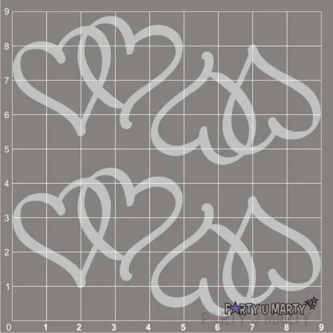 scrapki beermata serce deco double 49x35 mm 4 szt