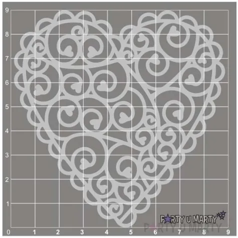 scrapki beermata serce koronkowe 87x90 mm