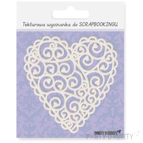scrapki beermata serce koronkowe 87x90 mm