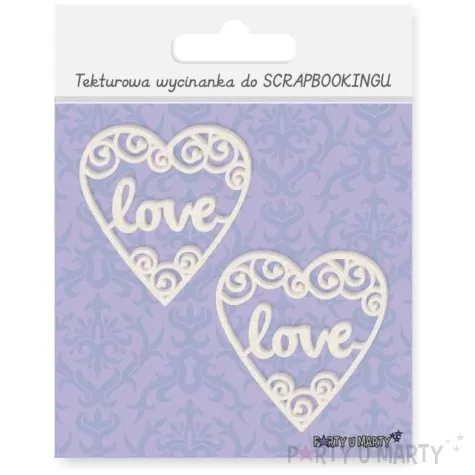 scrapki beermata serce love 47x50 mm 2 szt