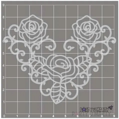 scrapki beermata serce rose pablo 93x74 mm