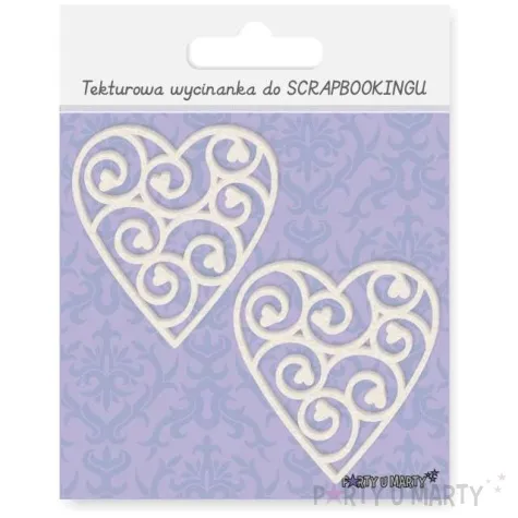 scrapki beermata serce serduszkowe 54x58 mm 2 szt
