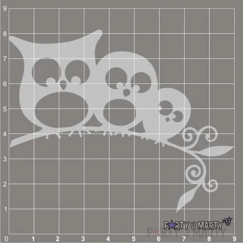 scrapki beermata sowy na galezi 90x73 mm