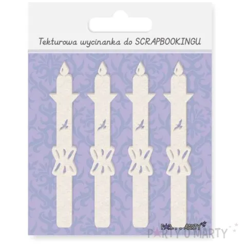 scrapki beermata swieca do chrztu 16x90 mm 4 szt