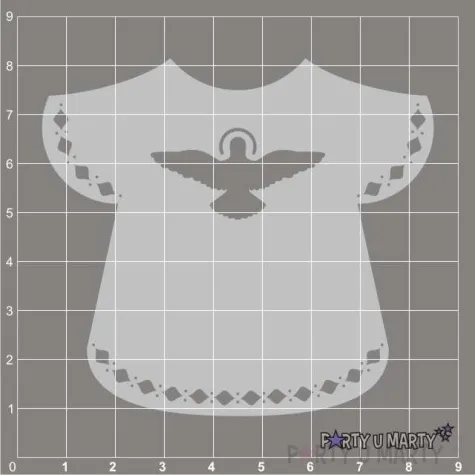 scrapki beermata szatka do chrztu z koronka 80x73 mm