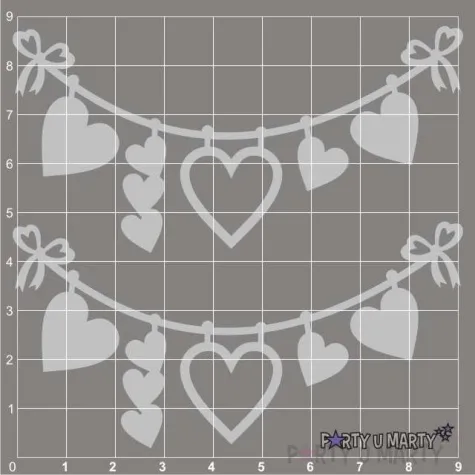 scrapki beermata sznureczek serduszka 92x46 mm 2 szt