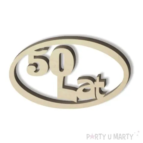 scrapki drewniane 50 lat oval 49 x 55 m