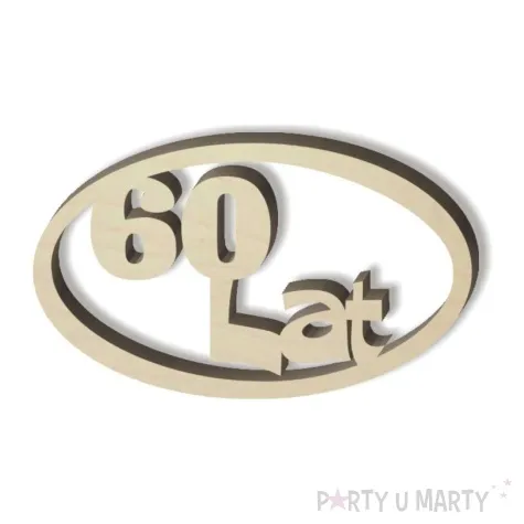 scrapki drewniane 60 lat oval 49 x 55 m