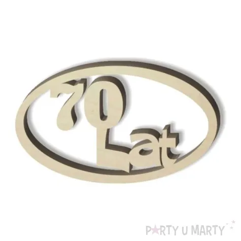 scrapki drewniane 70 lat oval 49 x 55 m