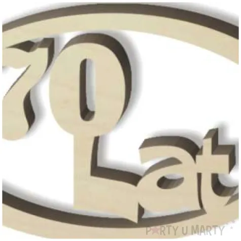 scrapki drewniane 70 lat oval 49 x 55 m