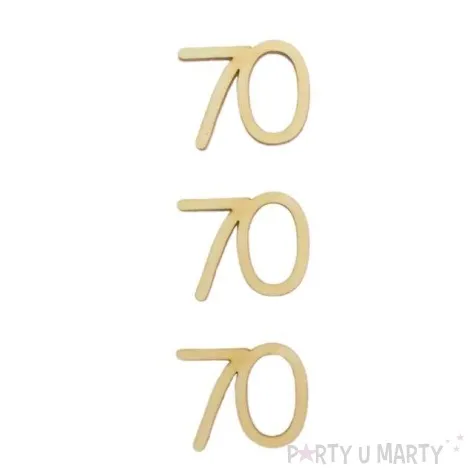 scrapki drewniane ds018 70 urodziny 3 szt