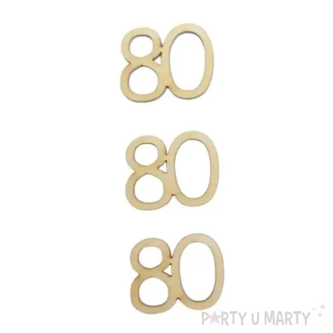 scrapki drewniane ds019 80 urodziny 3 szt