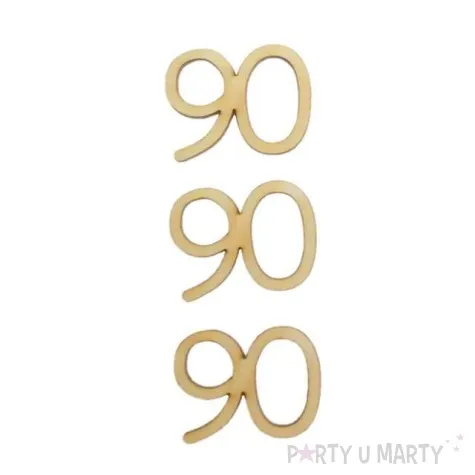 scrapki drewniane ds020 90 urodziny 3 szt