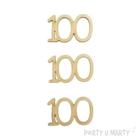 scrapki drewniane ds021 100 urodziny 3 szt