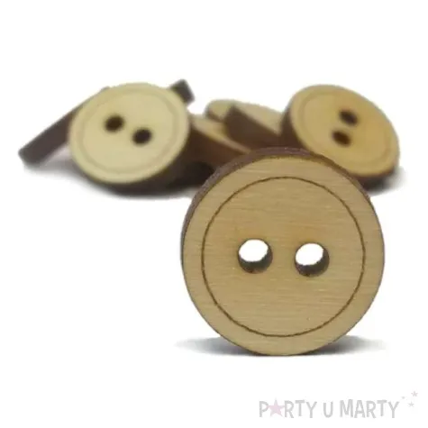 scrapki drewniane guziki 15x15 mm 10 szt