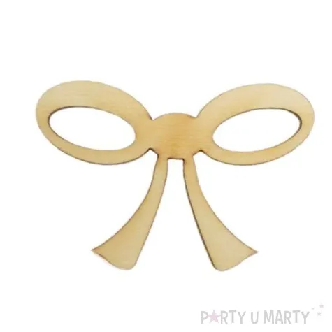 scrapki drewniane kokardka urodzinowa 6x4 cm