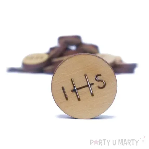 scrapki drewniane komunia hostia ihs 10 szt