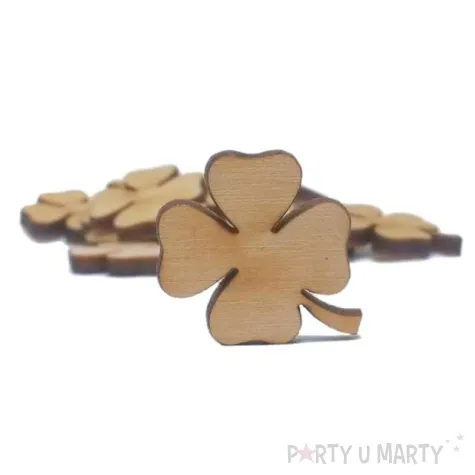 scrapki drewniane koniczynka 2 cm 10 szt