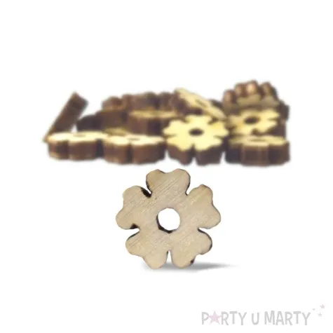 scrapki drewniane kwiatki 10 mm 3 mm 100 szt