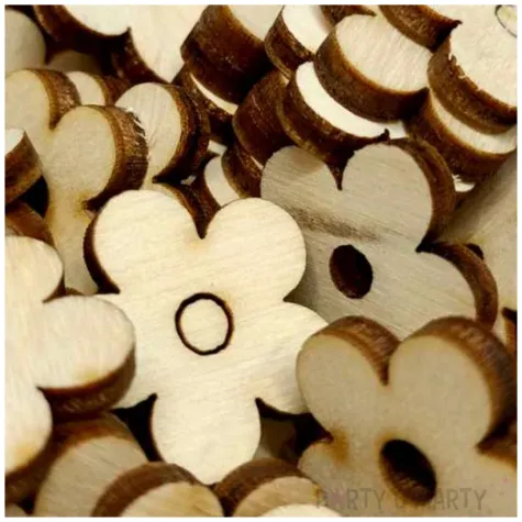 scrapki drewniane kwiatki 20 mm 3 mm 100 szt