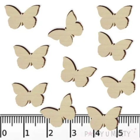 scrapki drewniane motylki 15 mm 10 szt