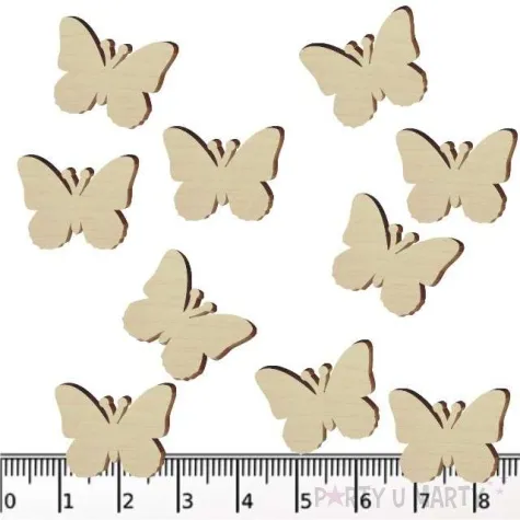 scrapki drewniane motylki 20 mm 10 szt